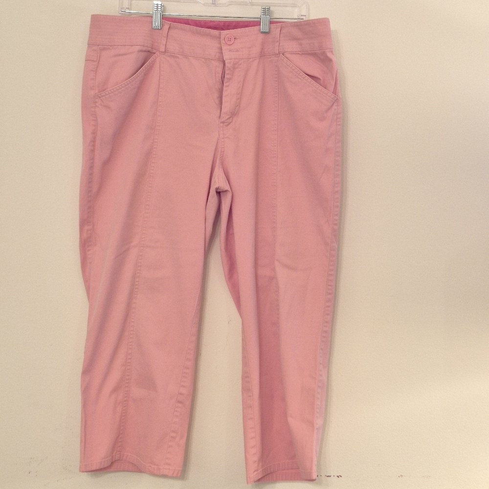 Venezia Womens Pink Pants Size 18 Inseam 22.5" Rise 11" Waist 37"